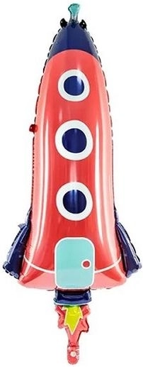 Foil balloon rocket, assorted mix 44 × 115 cm
