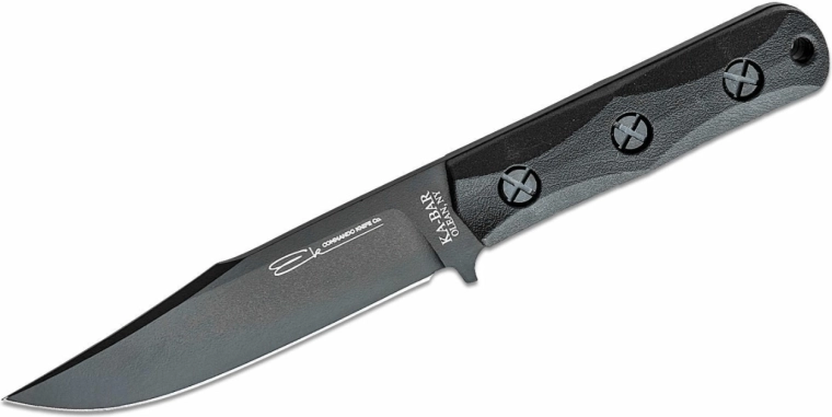 Võitlusnuga KA-BAR EK50 Commando Short Clip Point, must, Ultramid, Celcon-tupp