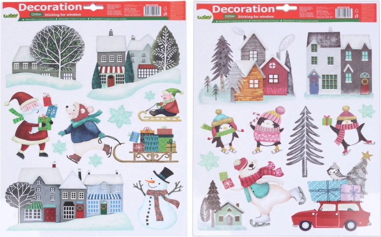 Christmas window decorations 41 × 29 cm