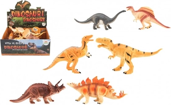 Plastic dinosaur figurine 16–18 cm (assorted types)