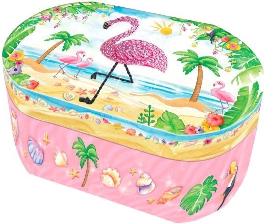 Ovaalne mängiv ehtekarp Flamingo