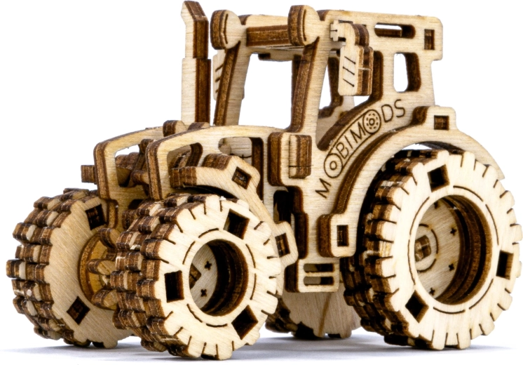 Puidust 3D pusle traktor – mudel Work Horse 1