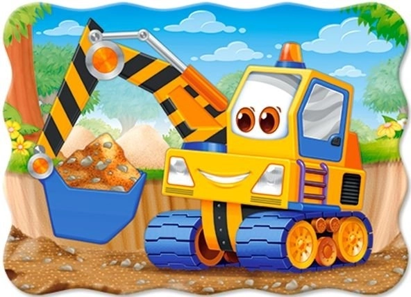 Puzzle kollane ekskavaator