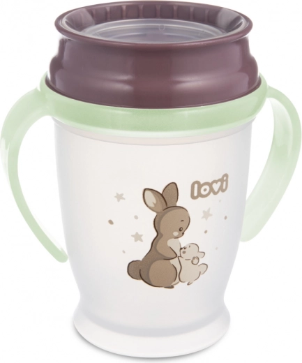 LOVI Night & Day 360° Cup with Glowing Handles 250 ml – for girls