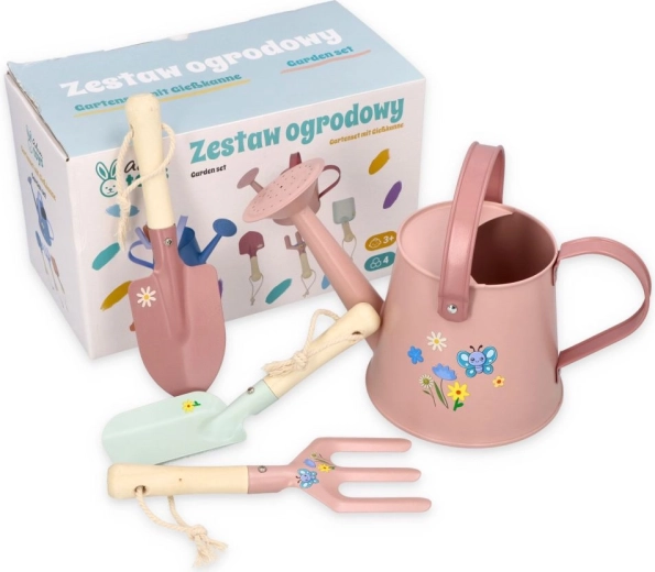 Pink garden tool set Adam Toys - 1 piece
