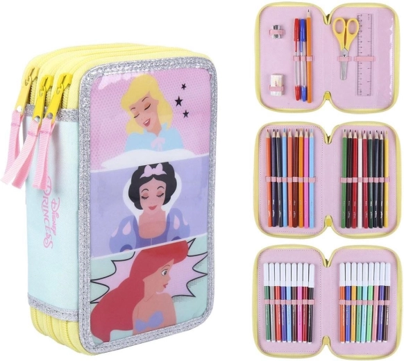Varustusega kolmekihiline pinal Disney Printsessid