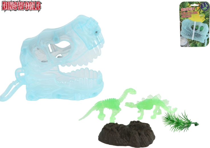 Dinoworld 3D võtmehoidja pimedas helendavate dinosaurustega 11 cm