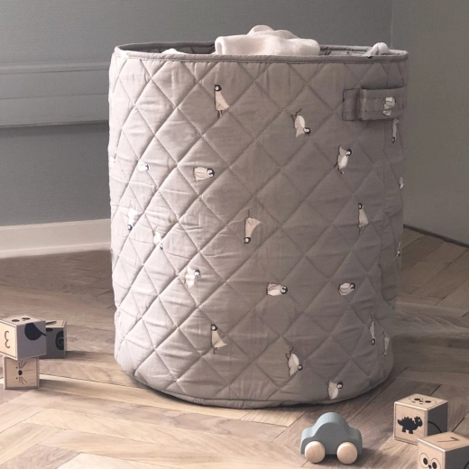 Petú Petú Ragge quilted storage basket penguin