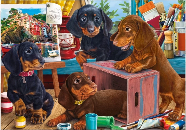Dachshunds Puzzle 300 XL Pieces DINO