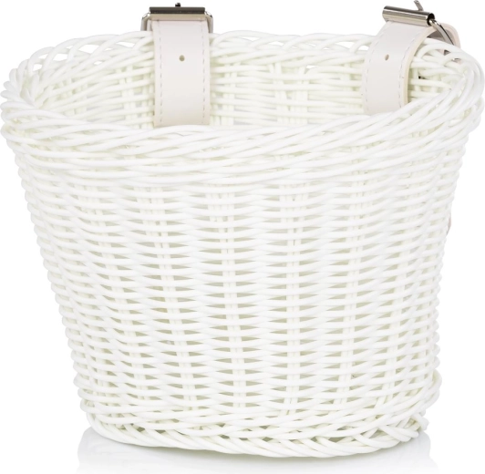 Chipolino wicker bicycle basket – white