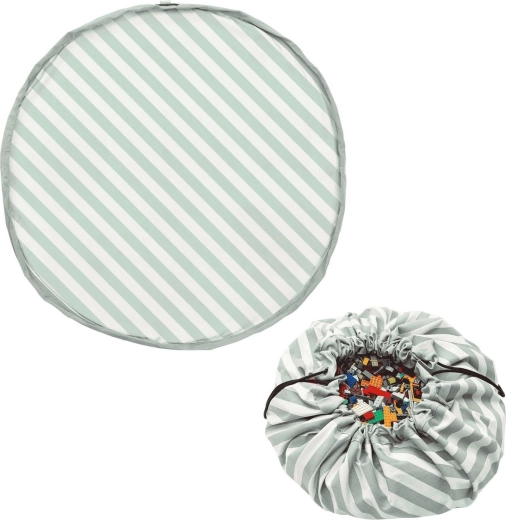 Play and Go Noomad original mängutekk ja mänguasjakott stripes green