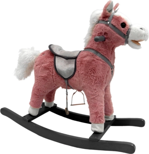 Kiikhobune 74 cm helidega – roosa