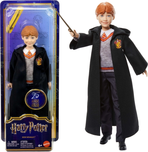 Ron Weasley võlurirõivastes nukk koos võlukepiga
