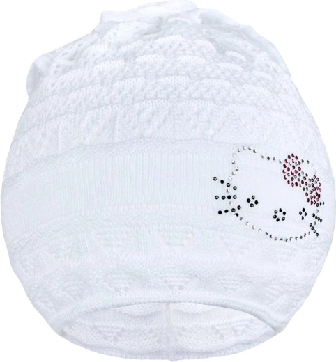 Kootud müts-sall New Baby kiisuke valge 104 (3–4 aastat)