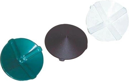 Plastic cap for fence post 80 mm with spring, green