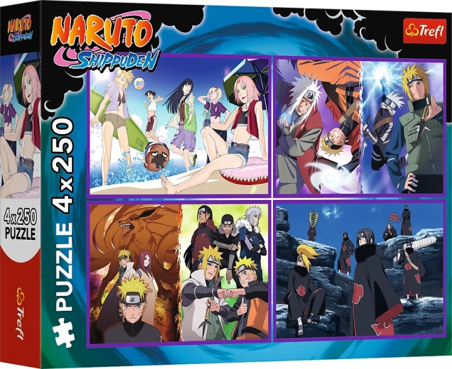 Trefl pusle Naruto Shippuden: Naruto Uzumaki seiklused 4x250 tükki