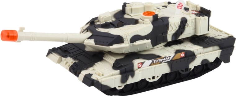 Valguste, helide ja pöörleva torniga tank