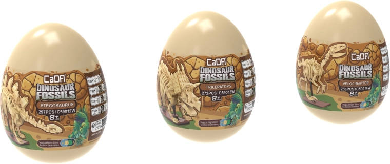 Kolm dinosaurust ühes kollektsioonis