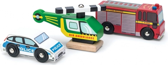 Le Toy Van puidust päästesõidukite komplekt