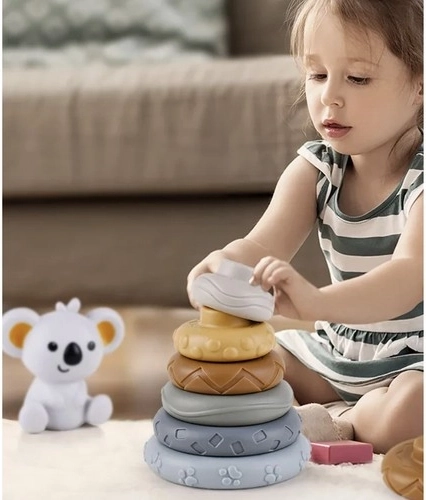 Sensory rings and a koala for the top of the tower