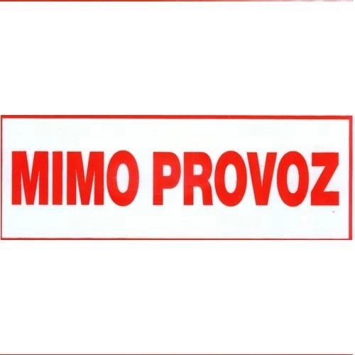 Safety sign Out of Service, plastic 147 × 50 mm