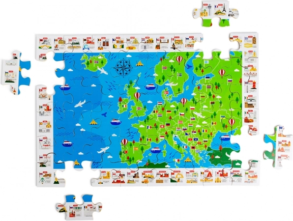 Bigjigs Toys puidust põrandapusle Euroopa kaart – 48 tükki