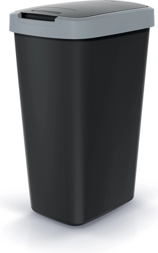 Prügikast Compacta Q Flap 45 l, must helehalli kaanega