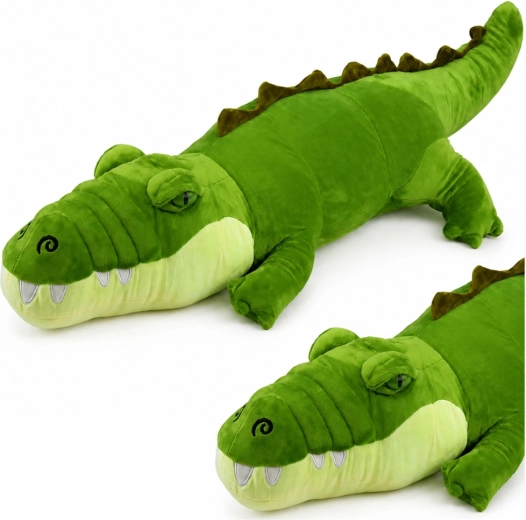 Realistlik roheline plüškrokodill 70 cm – 1 tk