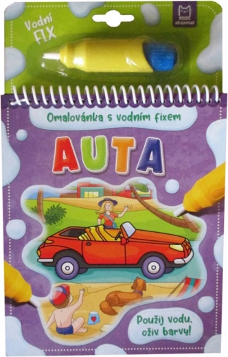 Veeflomi omalovihik vesimarkeriga Autod – värvi veega ikka ja jälle