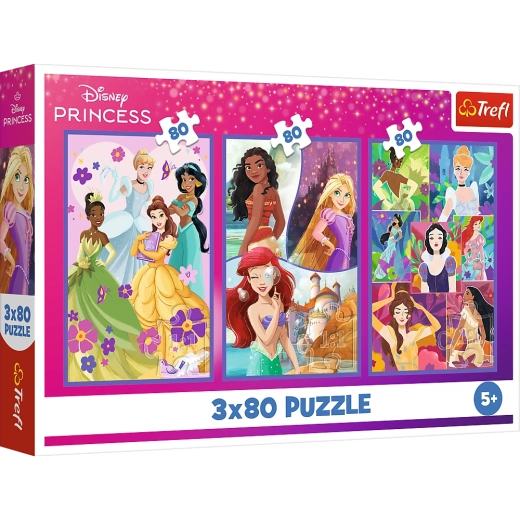 Puzzle 3x80 Disney Princess Friends Trefl