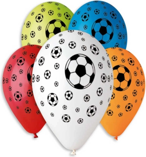 Gemar inflatable balloon with soccer ball print 30 cm - 1 piece