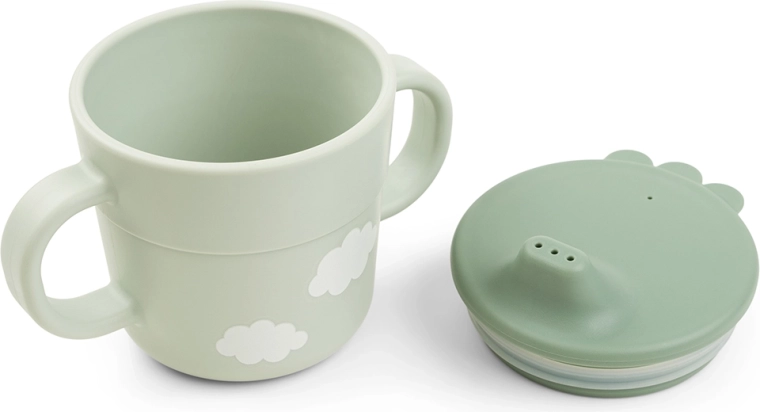 Cup with handles and lid