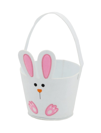 Felt Easter basket in the shape of a bunny, brown 17 × 23 cm