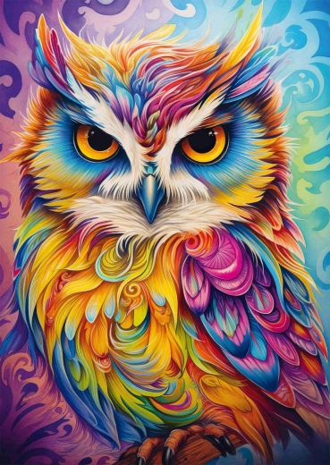 Colorful Owl Puzzle 1000 Pieces