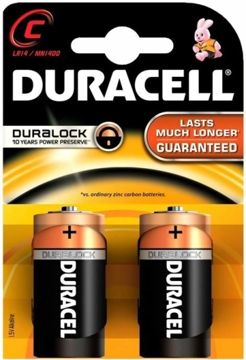 Alkaline Batteries C 1.5 V DURACELL Basic, 2 pcs