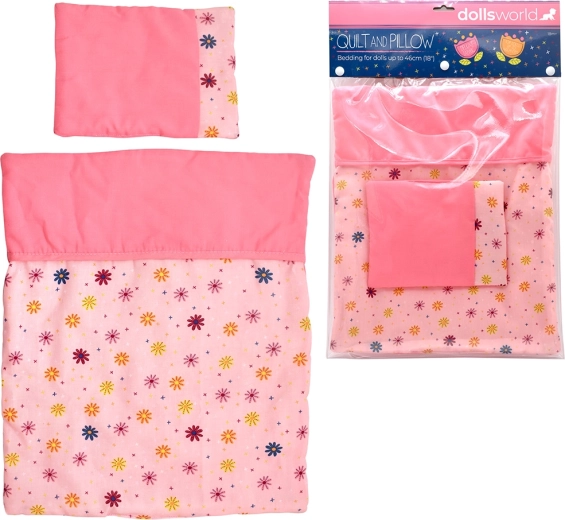 Dolls World tekike ja padi nukkudele 46 cm