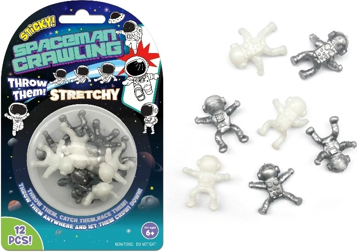 Kleepuvad kosmonaudid – komplekt 12 tk (3 cm)