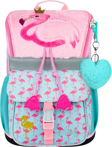 Flamingomotiiviga koolikott