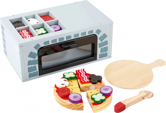 Wooden Pizza Oven with Accessories for Children