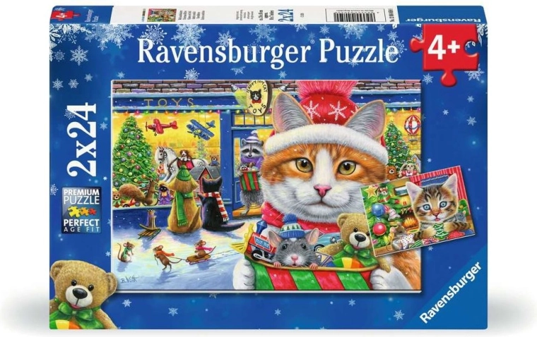 Ravensburger puzzle Christmas Kittens 2×24 pieces