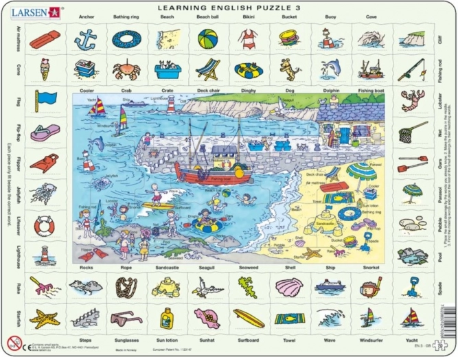 Larsen Puzzle English - At the Sea with 70 pieces