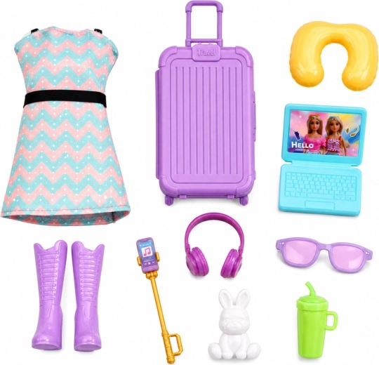 Rolling suitcase and travel just like the real thing