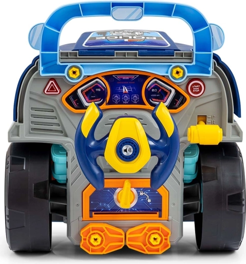 Lights, sounds and steering wheel with horn