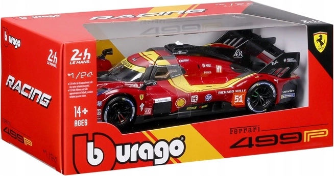 BBU Ferrari racing 499P Le Mans red #51 automudel 1:24