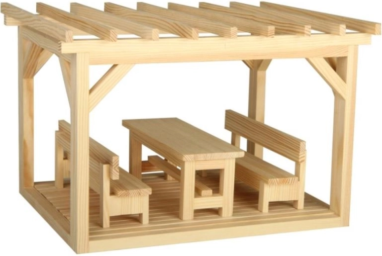Mini pergola puidust mudeliehituse komplekt