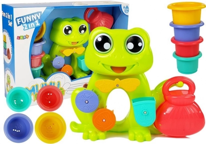 Frog Waterfall Bath Set with Buckets