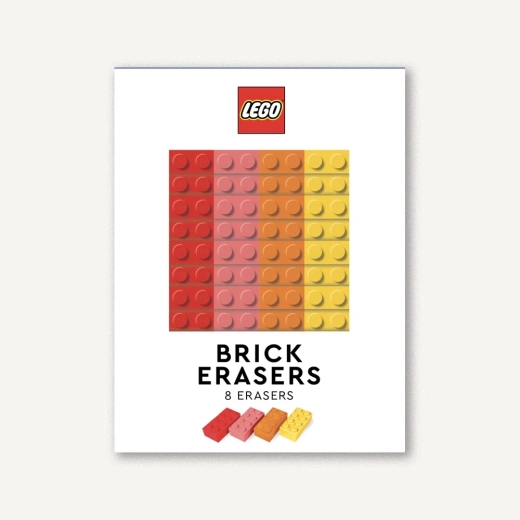 LEGO 2×4 School Eraser Set – 8 pcs, multicolour