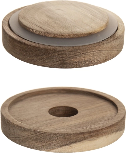 Acacia lid with seal