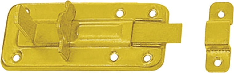 Hasp with padlock eye 80 × 40 × 1.0 mm, yellow zinc-plated steel