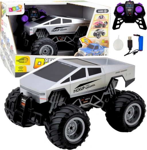 Kaugjuhtimisega maastikuauto Off-Road RC 1:16, hõbedane